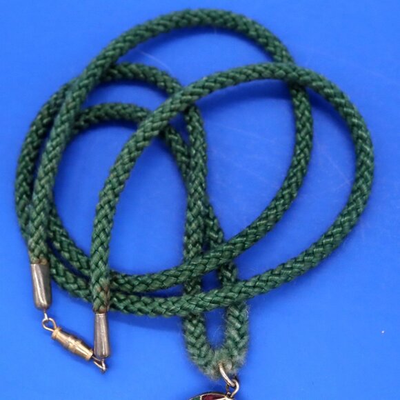 Set of 2 Cloisonne' Necklaces Elephant & Floral Pendant on Cord Vtg Estate Find - Picture 5 of 9